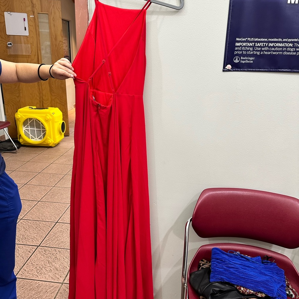 Red formal dress